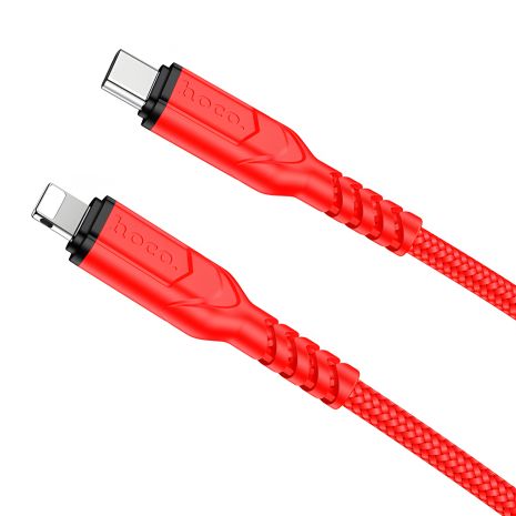 Кабель Hoco X59 Type-C to Lightning, 3A, PD 20W, red, 2m Кабель Hoco X59 Type-C to Lightning, 3A, PD 20W, red, 2m