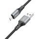 Кабель Hoco X92 USB to MicroUSB, 2.4А, 3m, чорний
