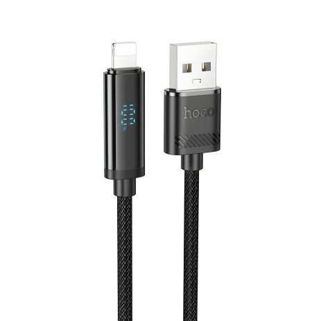 Кабель Hoco U127, USB to Lightning, 2.4A, 1.2м, чорний