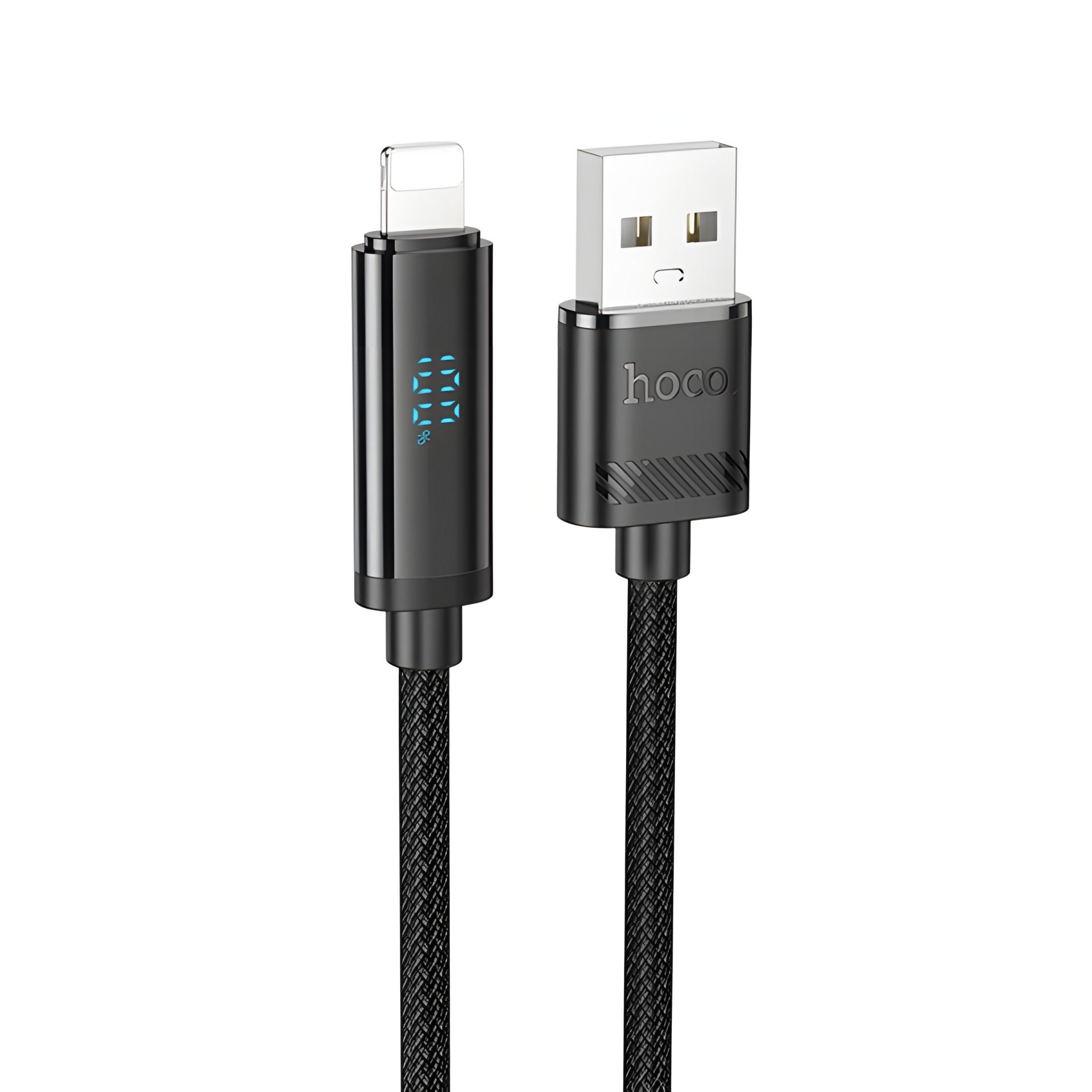 Кабель Hoco U127 з дисплеєм USB to Lightning, 2.4А, 1.2m, black Кабель Hoco U127 з дисплеєм USB to Lightning, 2.4А, 1.2m, black
