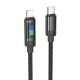 Кабель Hoco U126 з індикатором Type-C to Lightning, PD 27W, 1.2m, black