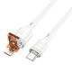 Кабель Hoco U131 2в1 USB/ Type-C to Type-C, 60W, 3A, 1.2m white Кабель Hoco U131 2в1 USB/ Type-C to Type-C, 60W, 3A, 1.2m white