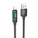 Кабель Hoco U126 с индикатором USB to Lightning 1.2m black