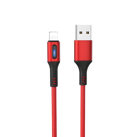 Кабель Hoco U79 с индикатором USB to Lightning 1.2m red Кабель Hoco U79 с индикатором USB to Lightning 1.2m red