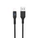 Кабель с индикатором Hoco U79 USB to Lightning черный 1.2m Кабель с индикатором Hoco U79 USB to Lightning черный 1.2m
