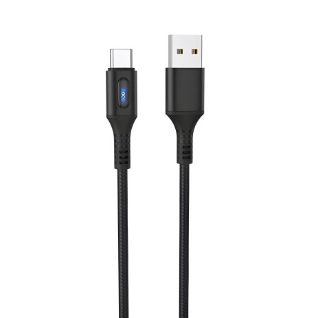 Кабель с индикатором Hoco U79 USB to Type-C черный 1.2m Кабель с индикатором Hoco U79 USB to Type-C черный 1.2m