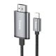 Кабель Hoco UA27 Lightning to HDMI, 1080P, 60Hz 2m, metal gray