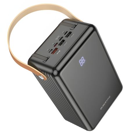 Повербанк Borofone BJ32 Terra 80000 mAh QC3.0.22.5W+PD20W/LED lamp/2 Type-C/3 USB/ fully compatible Чорний Повербанк Borofone BJ32 Terra 80000 mAh QC3.0.22.5W+PD20W/LED lamp/2 Type-C/3 USB/ fully compatible Чорний