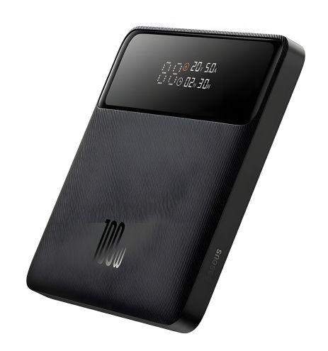 Baseus 100W 20000mAh Blade Power Повербанк с цифровым дисплеем для быстрой зарядки HDEdition |2USB/2Type-C, 5A, PD/QC| чёрный PPBL000301