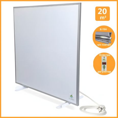 Керамічний обігрівач з конвекційним теном і терморегулятором Ecoteplo Air 1000 ME W, білий