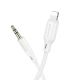 Кабель аудіо Borofone BL18 Lightning Silicone, 1m, Білий Кабель аудіо Borofone BL18 Lightning Silicone, 1m, Білий