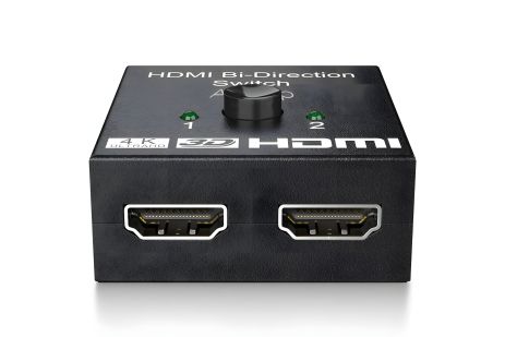HDMI разветвитель на 2 порта двунаправленный Bi-Direction Switch 4К 60Hz Black | коммутатор + переключатель 2x1/1x2 | Для PC, XBox, PS4, PS5, видеоплееров
