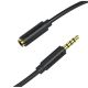 AUX кабель Borofone BL12 удлинитель Jack 3.5 to Jack 3.5 (F) 2m черный