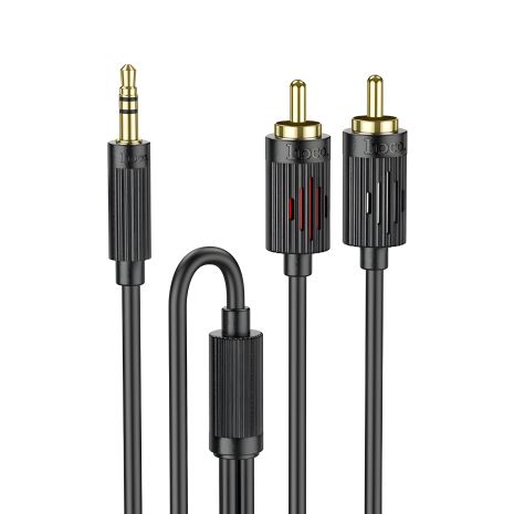 Aux Hoco UPA28 AUX 3.5 to dual RCA 1.5m Чорний Aux Hoco UPA28 AUX 3.5 to dual RCA 1.5m Чорний