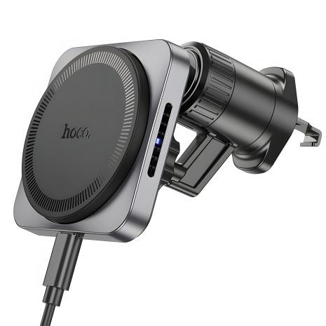 Автотримач Hoco HW15 Speed Magnetic Wireless 15W Чорний