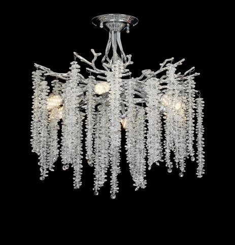 Люстра потолочная хрустальная VALESO C33001/460 хром на 6 ламп E14