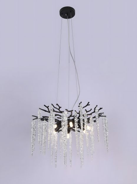 Підвісна кришталева люстра Sirius Ш 33035-600 BK кришталеві грона