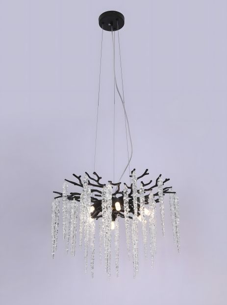 Підвісна кришталева люстра Sirius Ш 33035-600 BK кришталеві грона