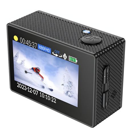 Екшн-камера Hoco DV100, Wi-Fi 2.4G, FullHD, 150°, 900mAh, 1.5h, MicroSD до 64 ГБ, Чорний Екшн-камера Hoco DV100, Wi-Fi 2.4G, FullHD, 150°, 900mAh, 1.5h, MicroSD до 64 ГБ, Чорний