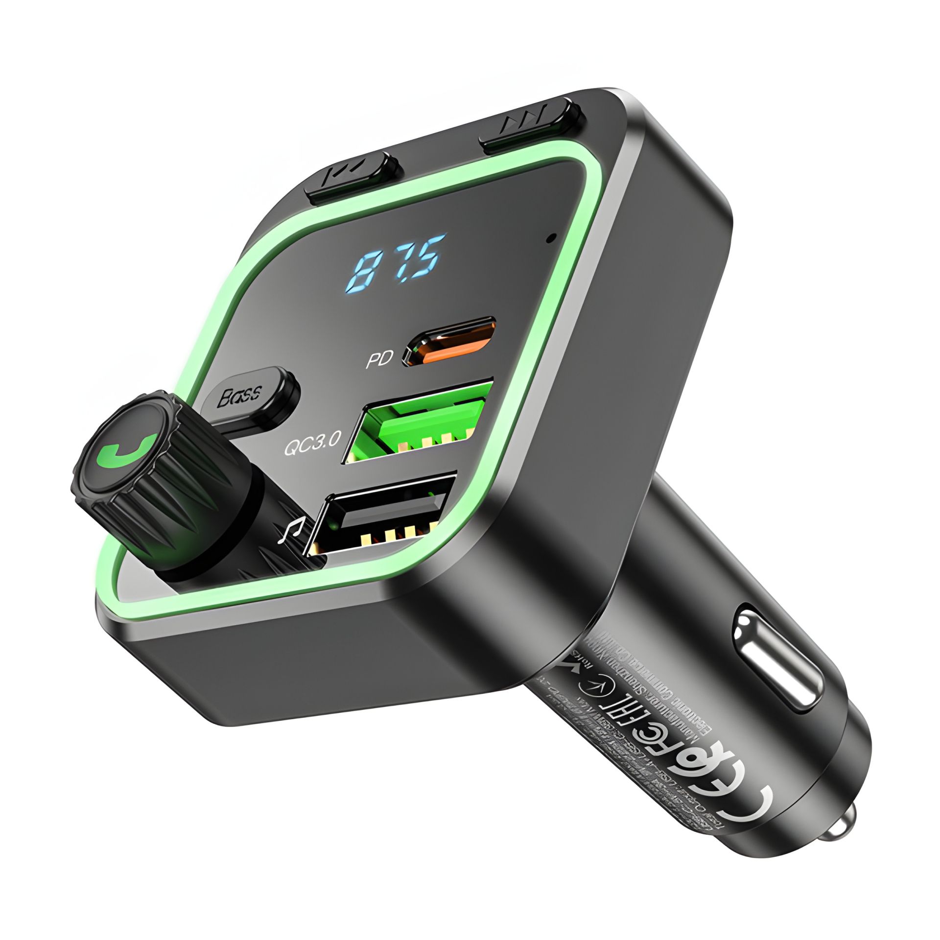 Модулятор Borofone BC53 Highway PD20W+QC3.018W Total 38W Чорний Модулятор Borofone BC53 Highway PD20W+QC3.018W Total 38W Чорний