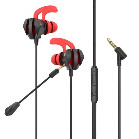 Вакуумні навушники Hoco M105, ігрові, Jack 3.5 (1.2м), black