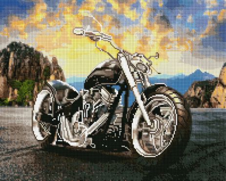Алмазная мозаика "Мотоцикл" 40x50 см ColorArt SP125