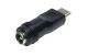 Адаптер DC (F) 5.5x2.1-2.5mm to USB Type-C (M) 36mm, 4g, DC(Для роутера та пристроїв DC) ADCFCM36K black