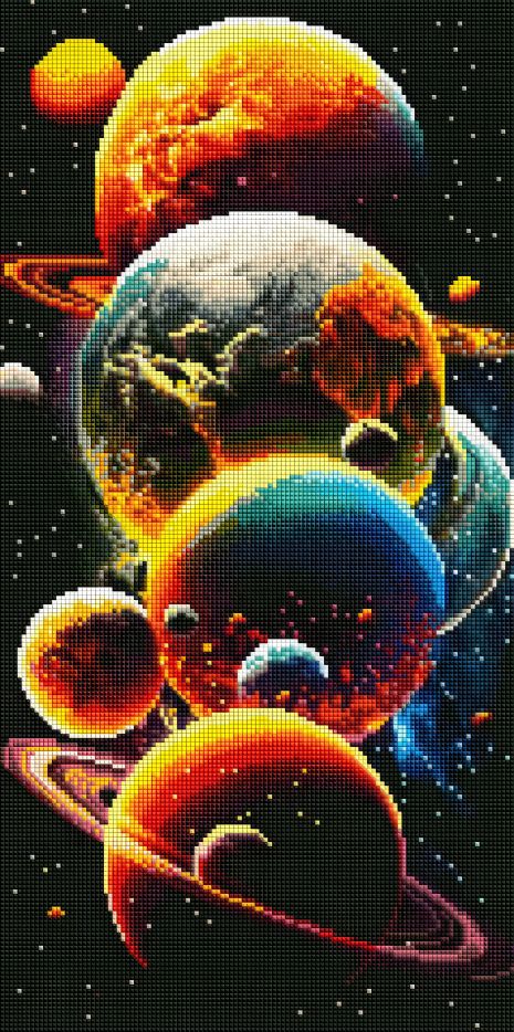 Алмазная мозаика "Планеты" 30х60 см ColorArt TS 1304