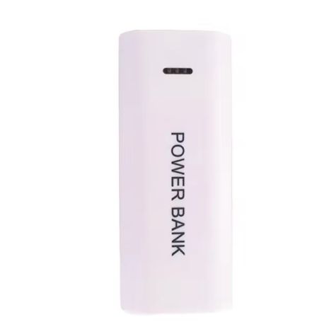 Корпус повербанка под АКБ 2x18650, 5V 1.5A, до 6000mAh, USB, microUSB, фонарик, White