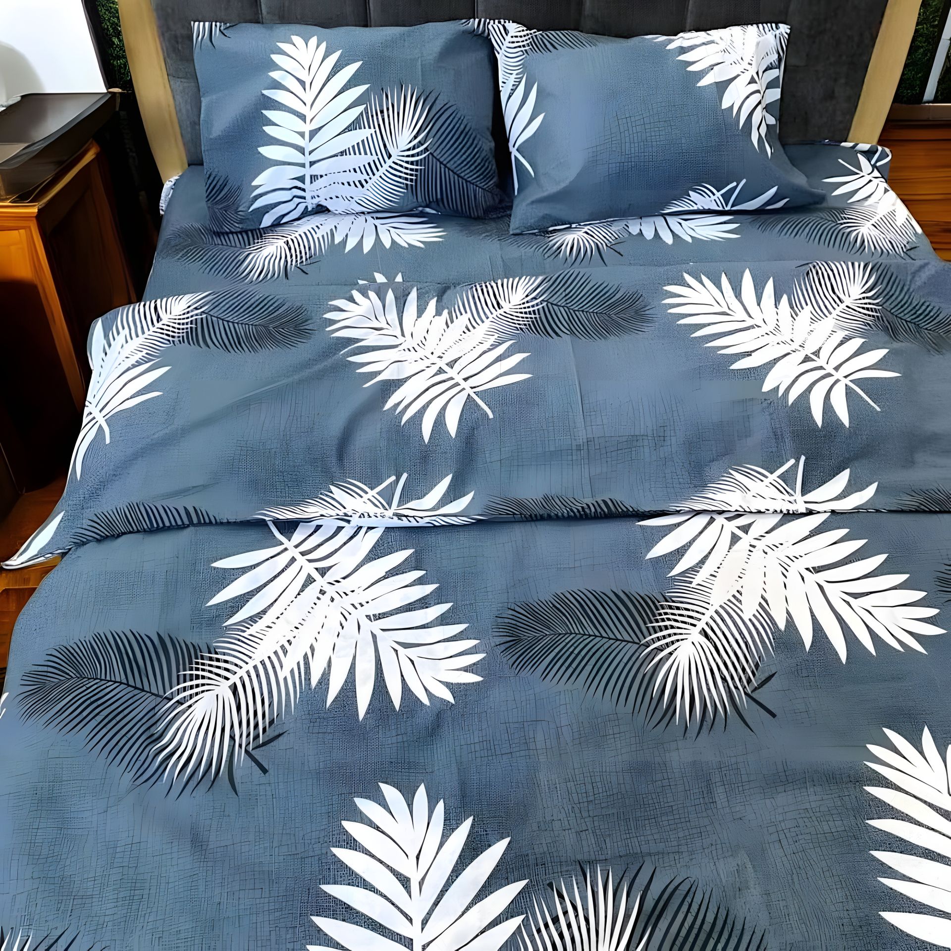 Сімейний комплект постільної білизни MakSon Папороть, бязь GOLD LUX 100% бавовна (011-2145210Б) Сімейний комплект постільної білизни MakSon Папороть, бязь GOLD LUX 100% бавовна (011-2145210Б)