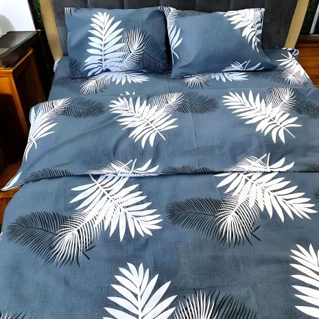 Набор семейного постельного белья MakSon Папоротник, бязь GOLD LUX 100% хлопок (011-2145210Б)