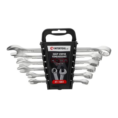 Комбінованих ключів набір 6 шт. (8-17 мм), Cr-V, DIN3113, XT-1001 STORM INTERTOOL