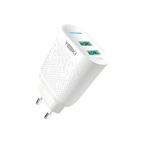 Зарядний Мережевий Пристрій Yoki Led Series YK-2.4Dual 12W Білий