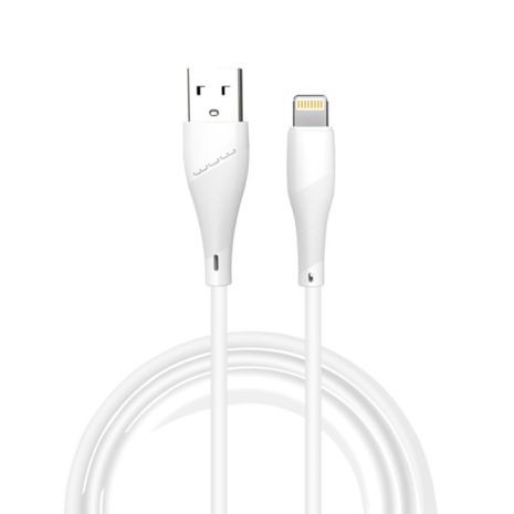 Кабель WUW-X196 USB Lightning 2,4А white