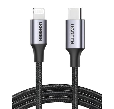 Кабель UGREEN US304 Type-C to Lightning M/M Cable Aluminum Shell Braided 2m (Black) (UGR-60761) Кабель UGREEN US304 Type-C to Lightning M/M Cable Aluminum Shell Braided 2m (Black) (UGR-60761)