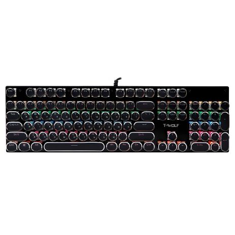 Клавиатура Игровая T-Wolf T75 punk LED Blue Switch Черный Клавиатура Игровая T-Wolf T75 punk LED Blue Switch Черный