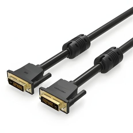 Vention DVI(24+1) Кабель Male-Male 1.5M Черный (EAABG) Vention DVI(24+1) Кабель Male-Male 1.5M Черный (EAABG)