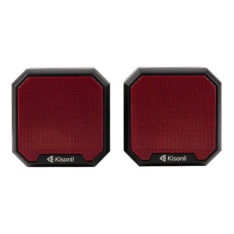 Комп'ютерні колонки Kisonli KS-02, 7W, USB, 3.5mm Червоний Комп'ютерні колонки Kisonli KS-02, 7W, USB, 3.5mm Червоний