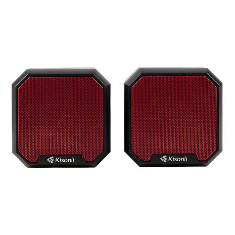 Комп'ютерні колонки Kisonli KS-02, 7W, USB, 3.5mm Червоні