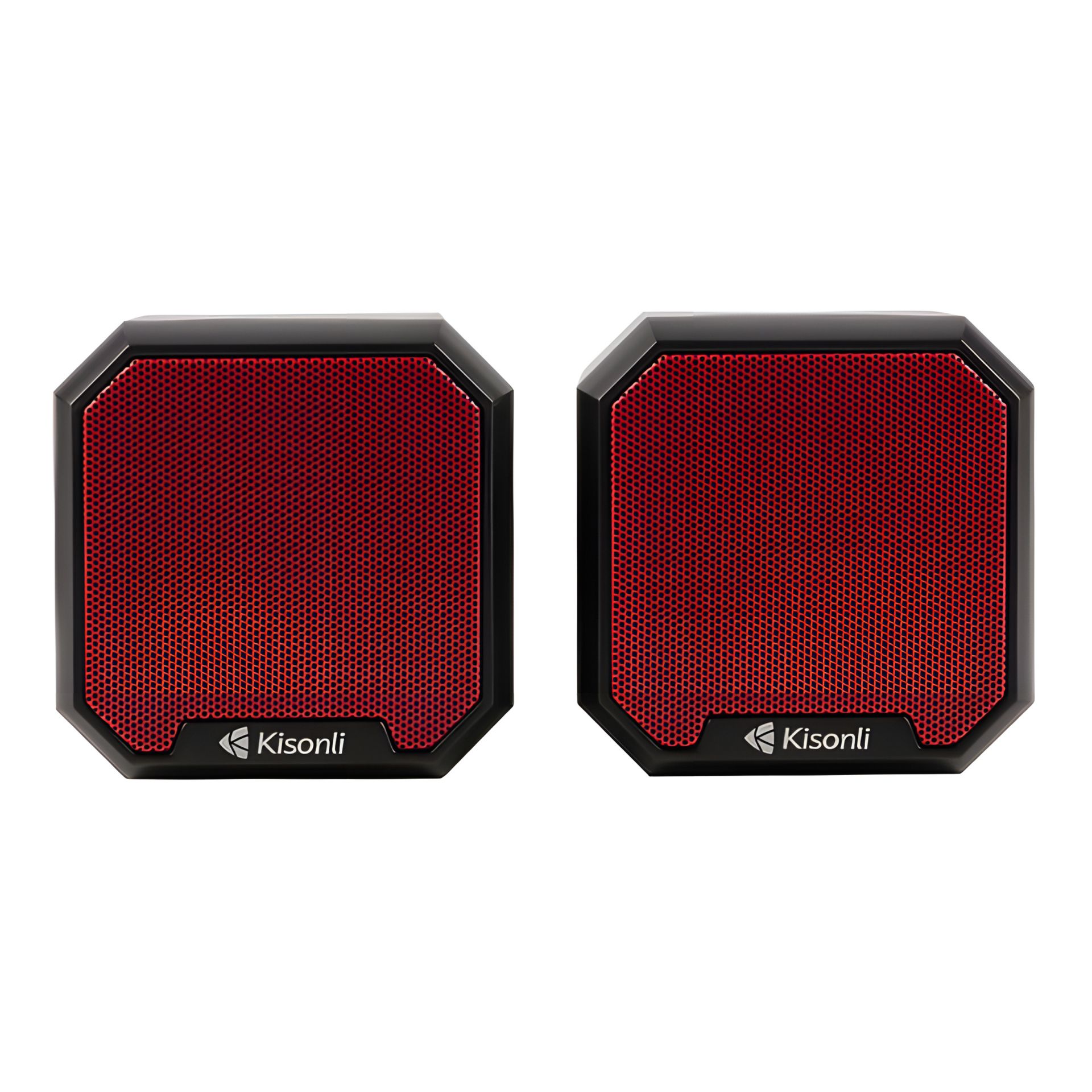 Комп'ютерні колонки Kisonli KS-02, 7W, USB, 3.5mm Червоний Комп'ютерні колонки Kisonli KS-02, 7W, USB, 3.5mm Червоний