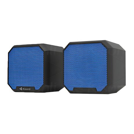 Комп'ютерні колонки Kisonli KS-02, 7W, USB, 3.5mm Синій Комп'ютерні колонки Kisonli KS-02, 7W, USB, 3.5mm Синій