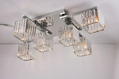 Люстра стельова кришталева Sirius Ш 1318/6 CR