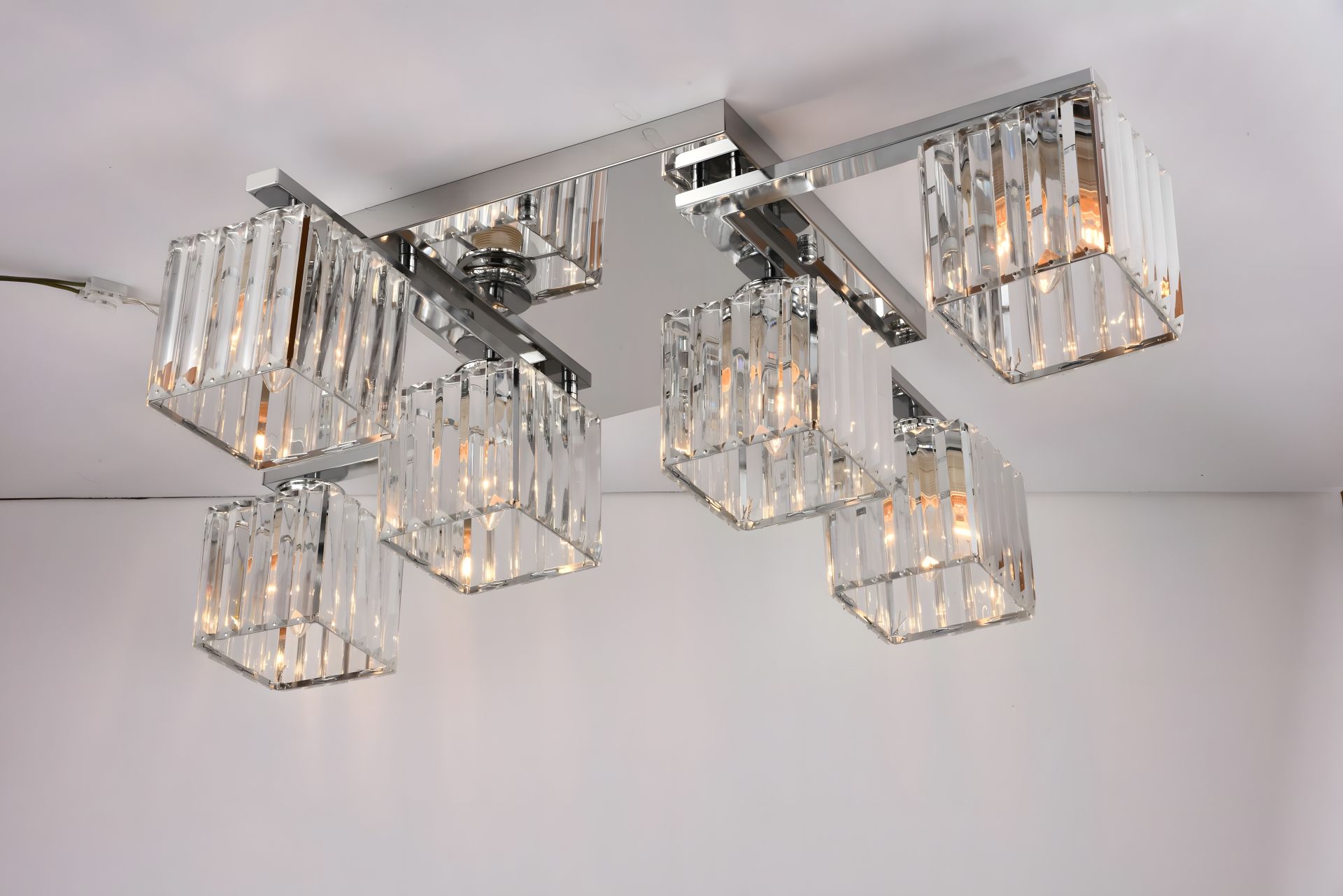 Люстра стельова кришталева Sirius Ш 1318/6 CR Люстра стельова кришталева Sirius Ш 1318/6 CR