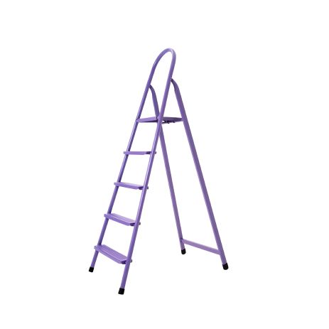 Стремянка бытовая (итальянка) на 5 ступеней с платформой "Технолог", филетовая Стремянка бытовая (итальянка) на 5 ступеней с платформой "Технолог", филетовая