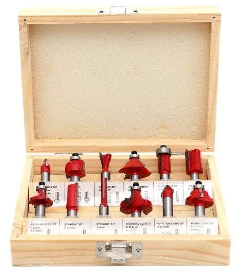 Набір фрез по дереву Strend Pro 12 шт в коробці 8мм 228568