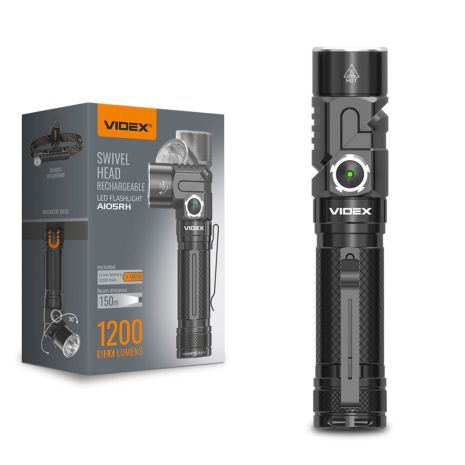 Портативний світлодіодний ліхтарик VIDEX VLF-A105RH 1200Lm 5000K Портативний світлодіодний ліхтарик VIDEX VLF-A105RH 1200Lm 5000K