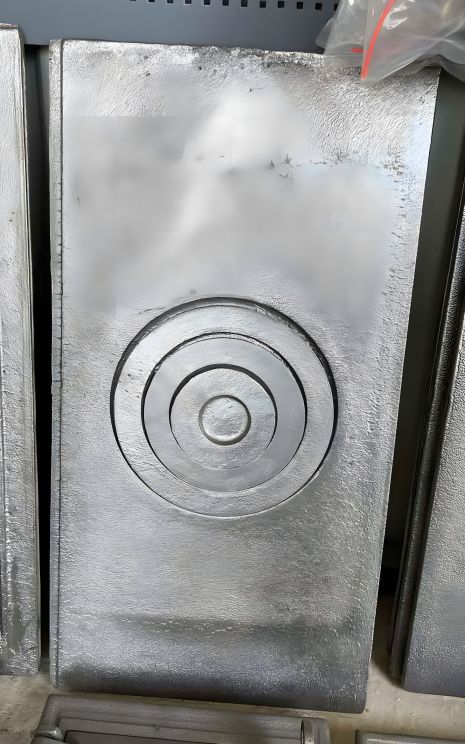 Чугунная варочная плита на 1 комфорку (с кольцами) 620х310 мм