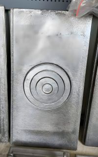 Чугунная варочная плита на 1 комфорку (с кольцами) 620х310 мм