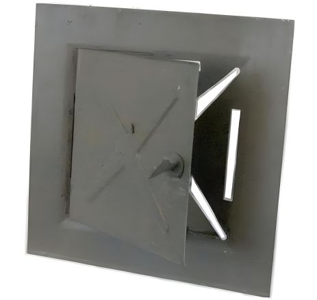 Сіра димохідна дверка, 150х150 мм