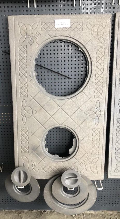 Чавунна плита 2-камфорочна з орнаментом Булат 410х710 мм